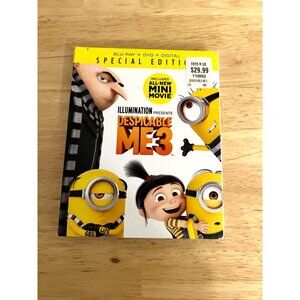 Despicable Me 3 2017 Blu-Ray DVD Digital Special Edition Steve Carell Pre-Owned